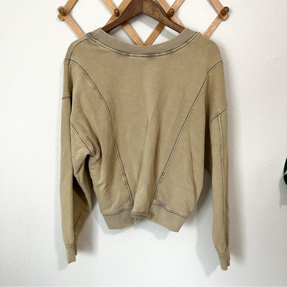 Free People Movement Tan Twist Sweatshirt Size  Medium - Picture 3 of 4